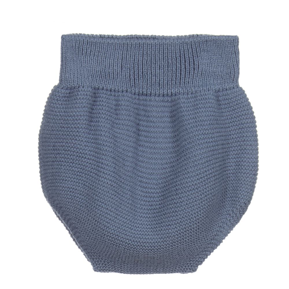 Mebi-Blue Knitted Baby Shorts | Childrensalon Outlet