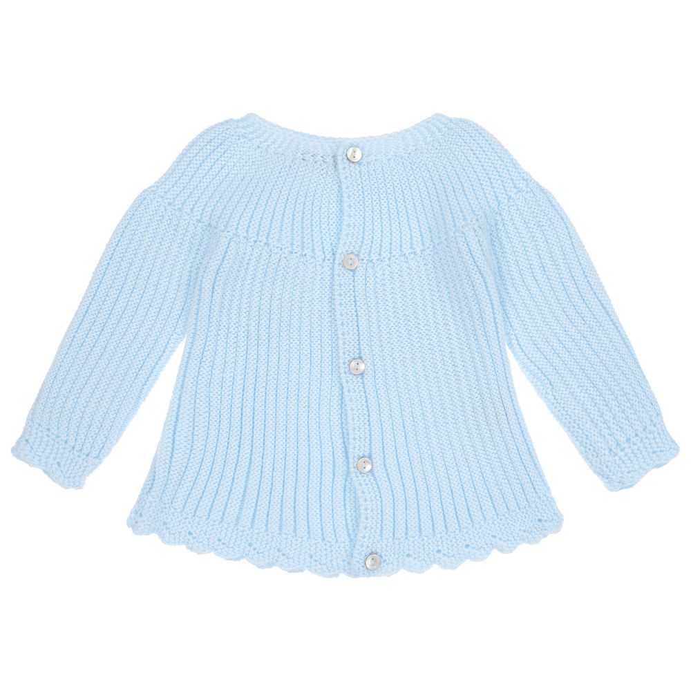 ميبي-Blue Knitted Baby Sweater | Childrensalon Outlet