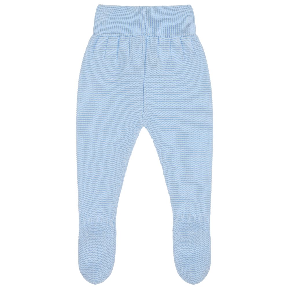 Mebi-Blue Knitted Baby Trousers | Childrensalon Outlet