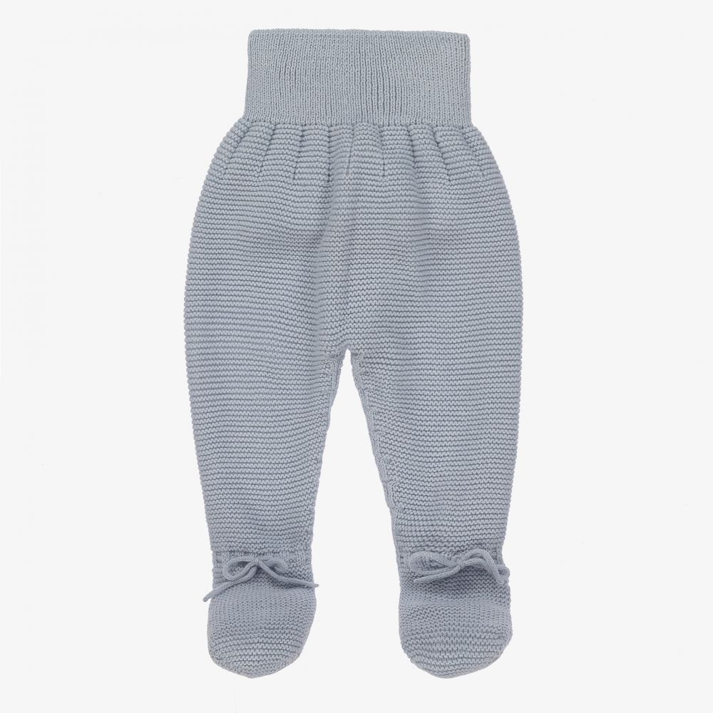 Mebi-Blue Knitted Baby Trousers | Childrensalon Outlet