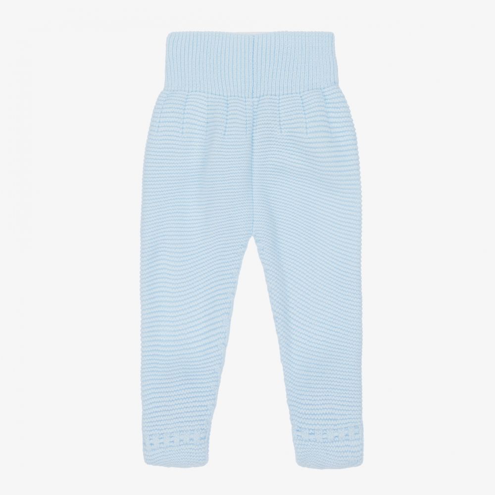 Mebi-Blue Knitted Baby Trousers | Childrensalon Outlet