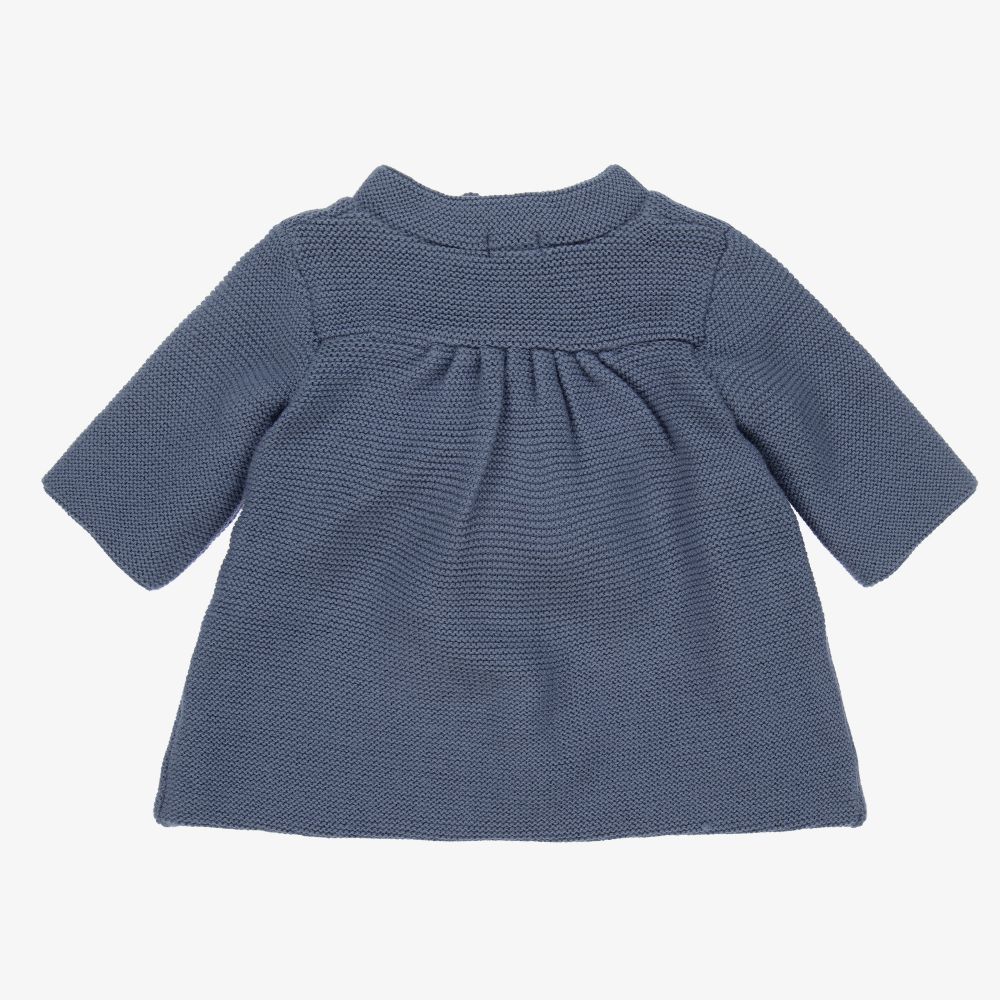 Mebi-Blue Knitted Coat | Childrensalon Outlet