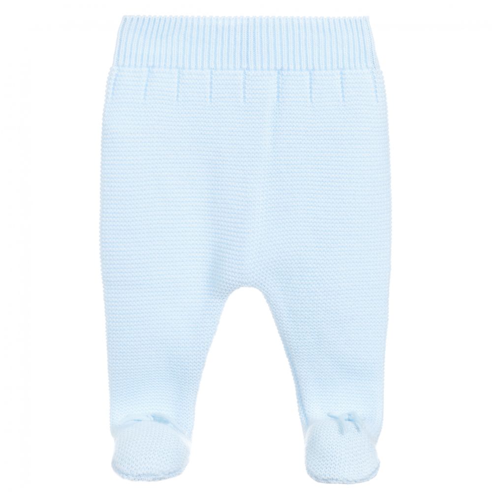 Mebi - Blue Knitted Trousers | Childrensalon