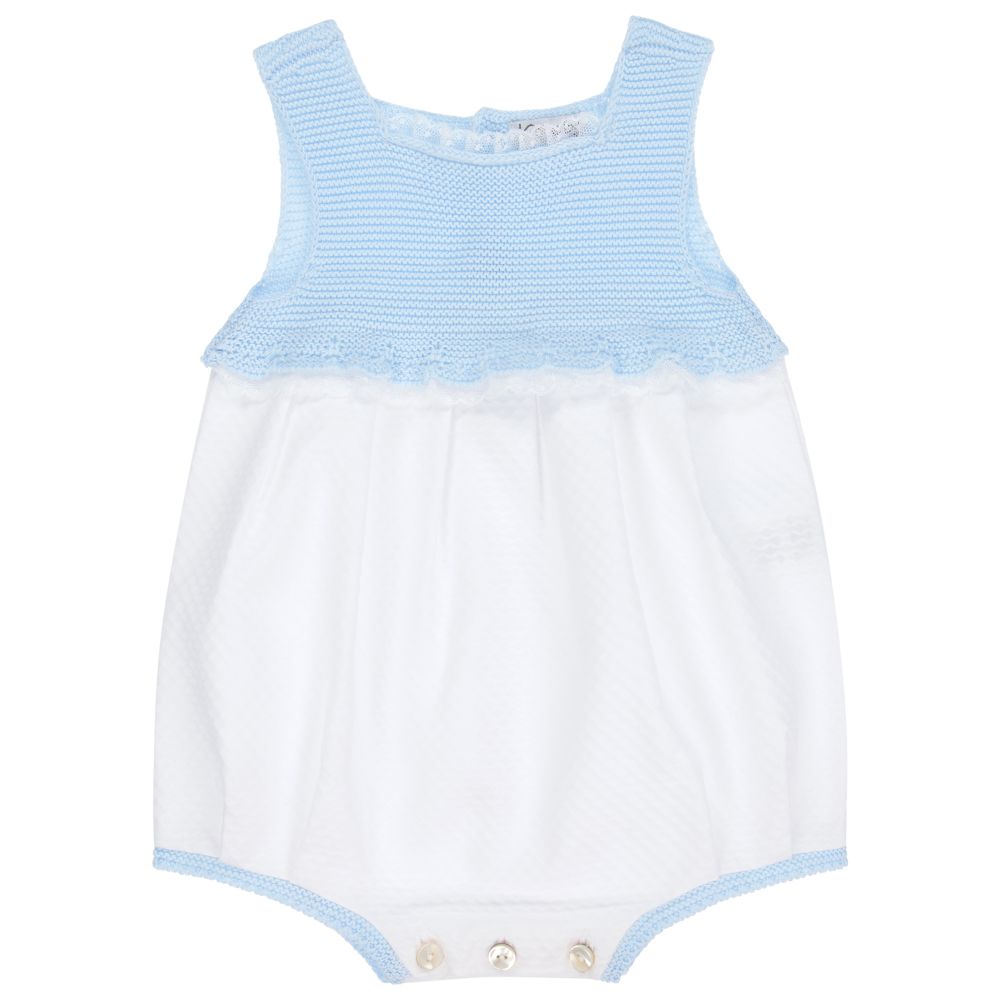 Mebi - Blue & White Baby Shortie | Childrensalon