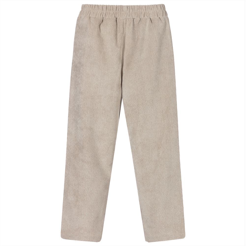 Mebi-Boys Beige Corduroy Trousers | Childrensalon Outlet