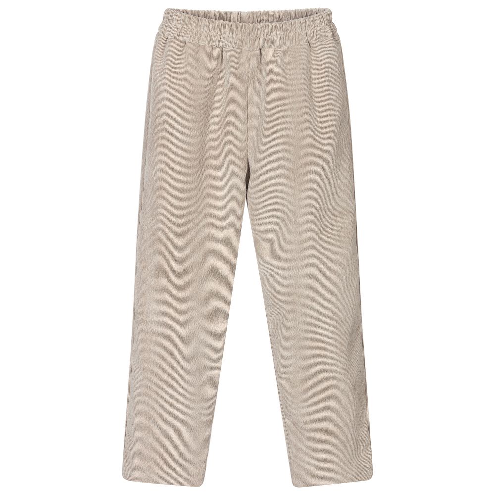 Mebi - Boys Beige Corduroy Trousers | Childrensalon