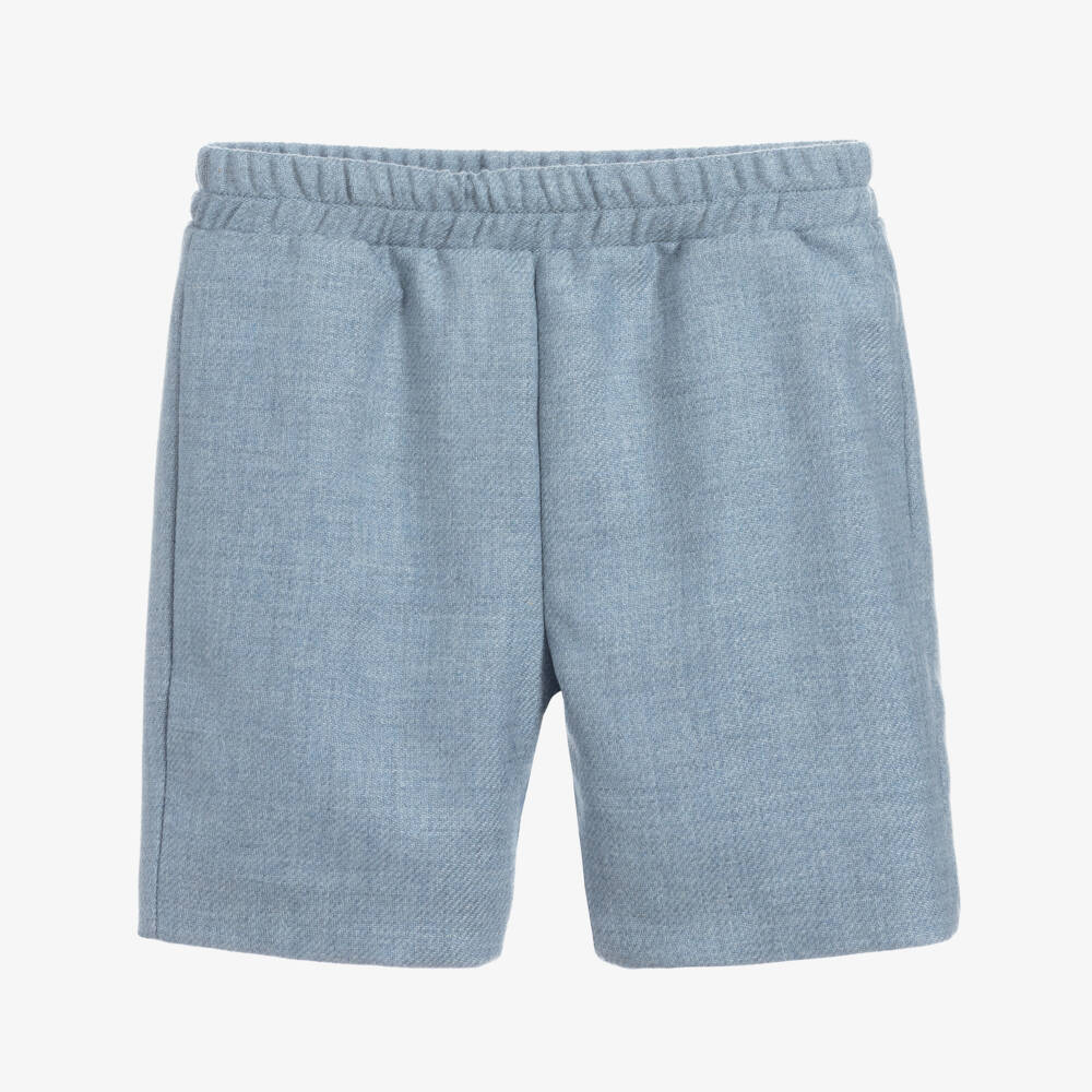 Mebi-Boys Blue Shorts  | Childrensalon Outlet