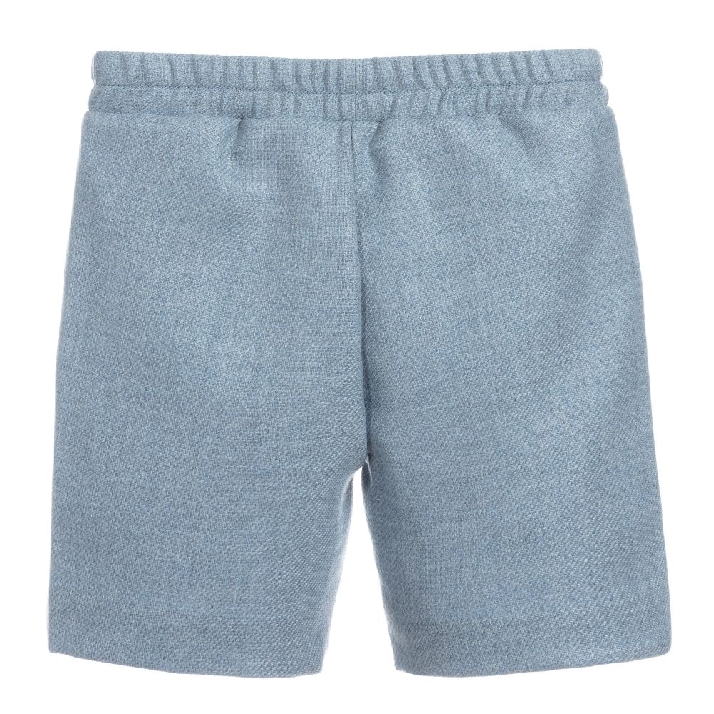 Mebi-شورت مزيج صوف لون أزرق | Childrensalon Outlet