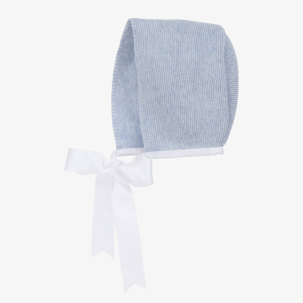 Mebi-Boys Cotton Blue Knit Bonnet | Childrensalon Outlet