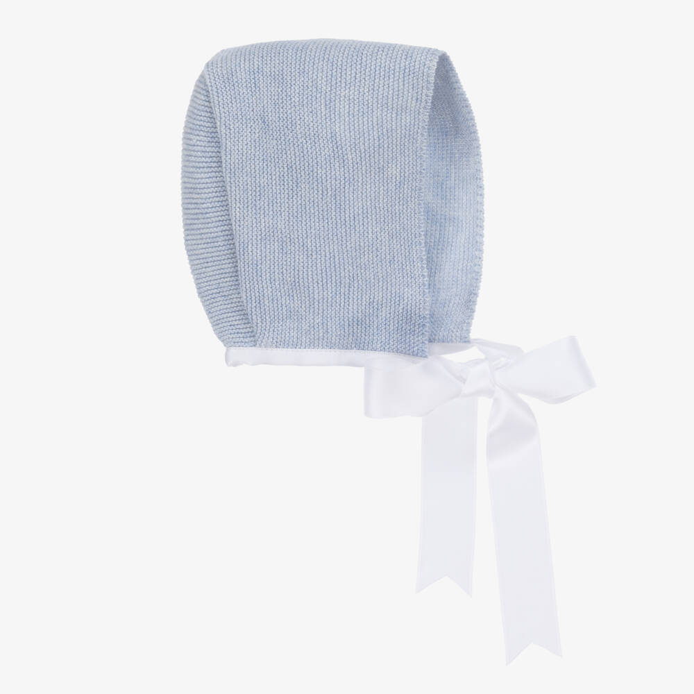 Mebi-Boys Cotton Blue Knit Bonnet | Childrensalon Outlet