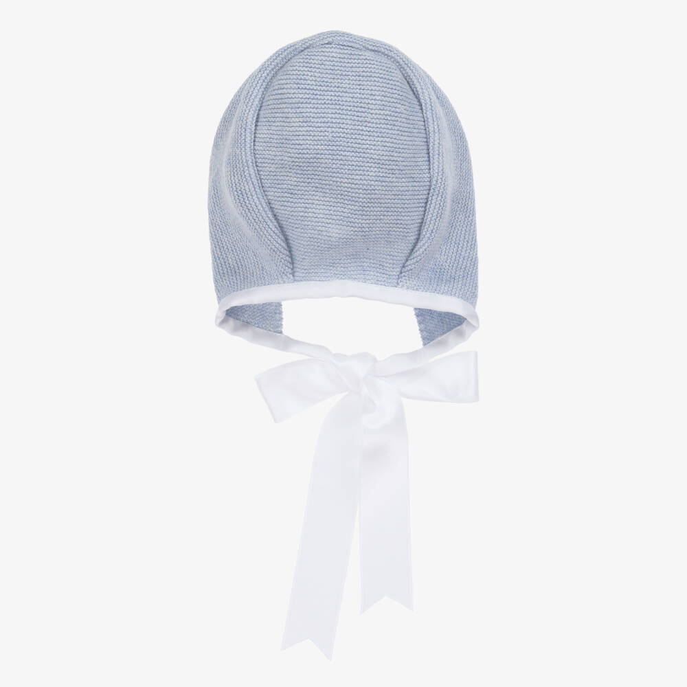 Mebi-Boys Cotton Blue Knit Bonnet | Childrensalon Outlet
