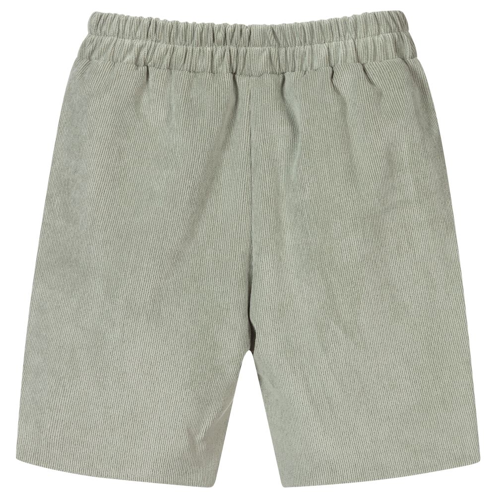 Mebi-Boys Green Corduroy Shorts | Childrensalon Outlet