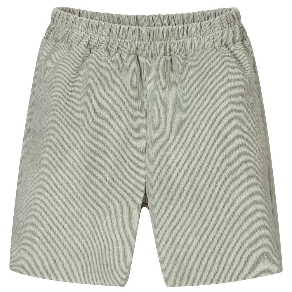 Mebi - Boys Green Corduroy Shorts | Childrensalon