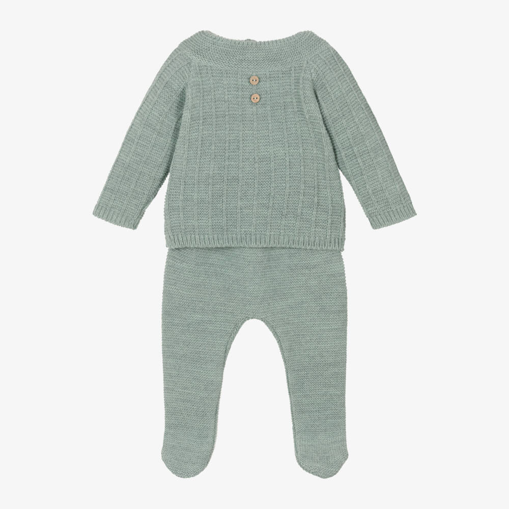 Mebi-أفرول بيبي غرو بقطعتين محبوك لون أخضر | Childrensalon Outlet