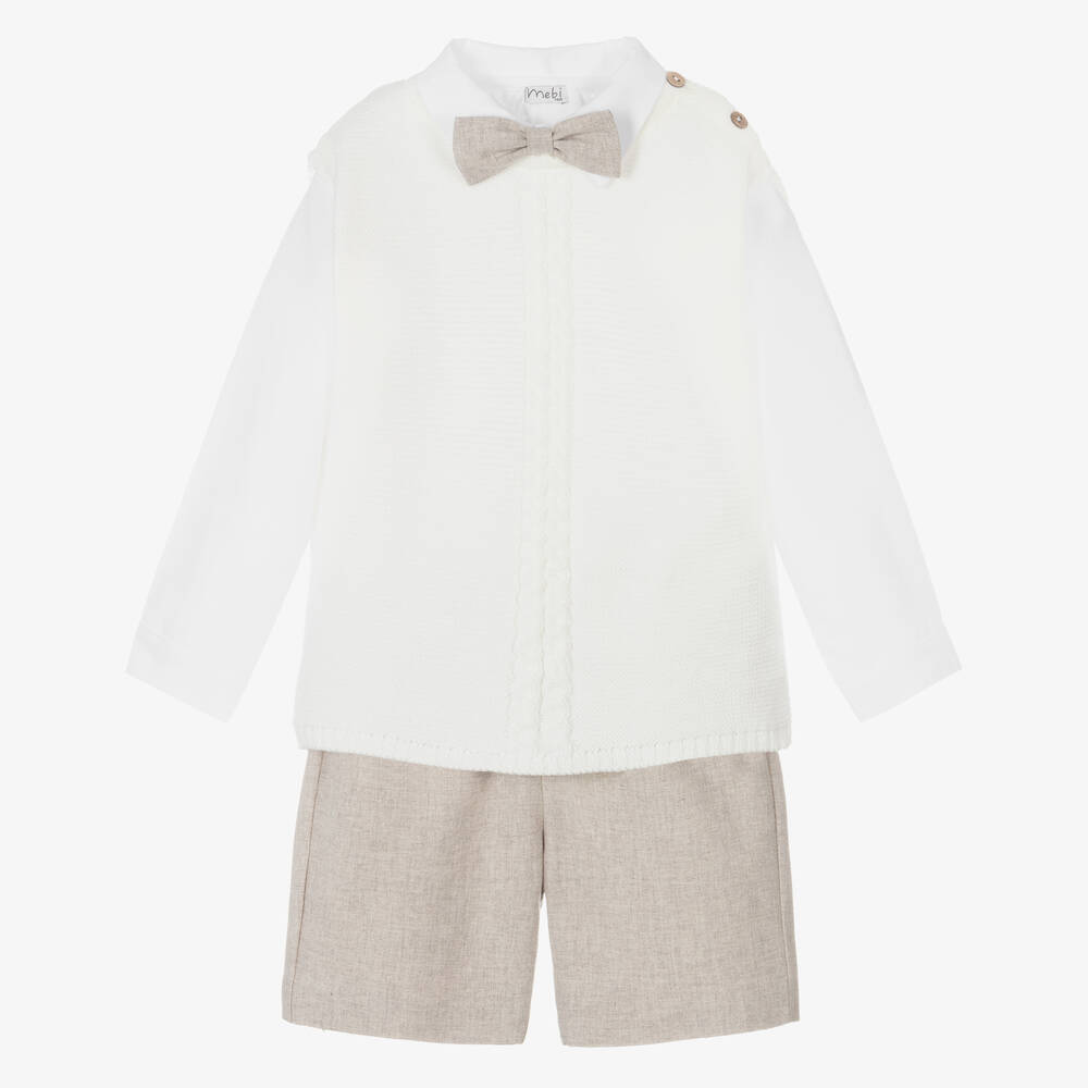 Mebi-Комплект из 4 предметов с серыми шортами | Childrensalon Outlet