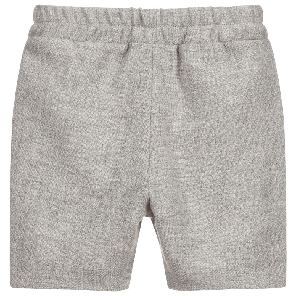 ميبي-Boys Grey Wool Blend Shorts | Childrensalon Outlet