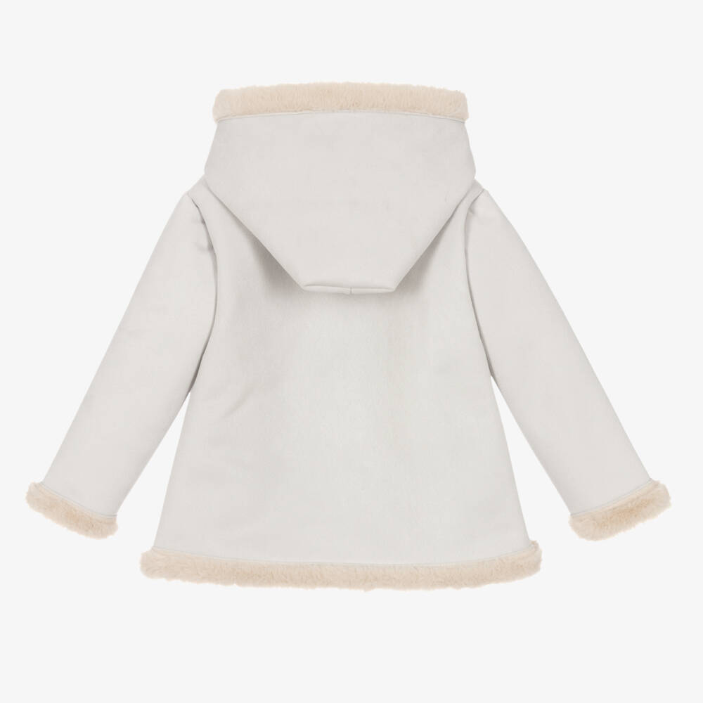 Mebi-Boys Ivory Faux Suede Coat | Childrensalon Outlet