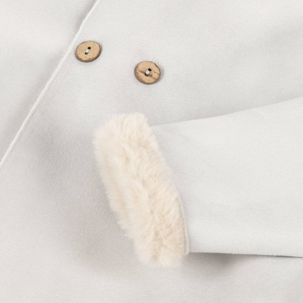 Mebi-Boys Ivory Faux Suede Coat | Childrensalon Outlet