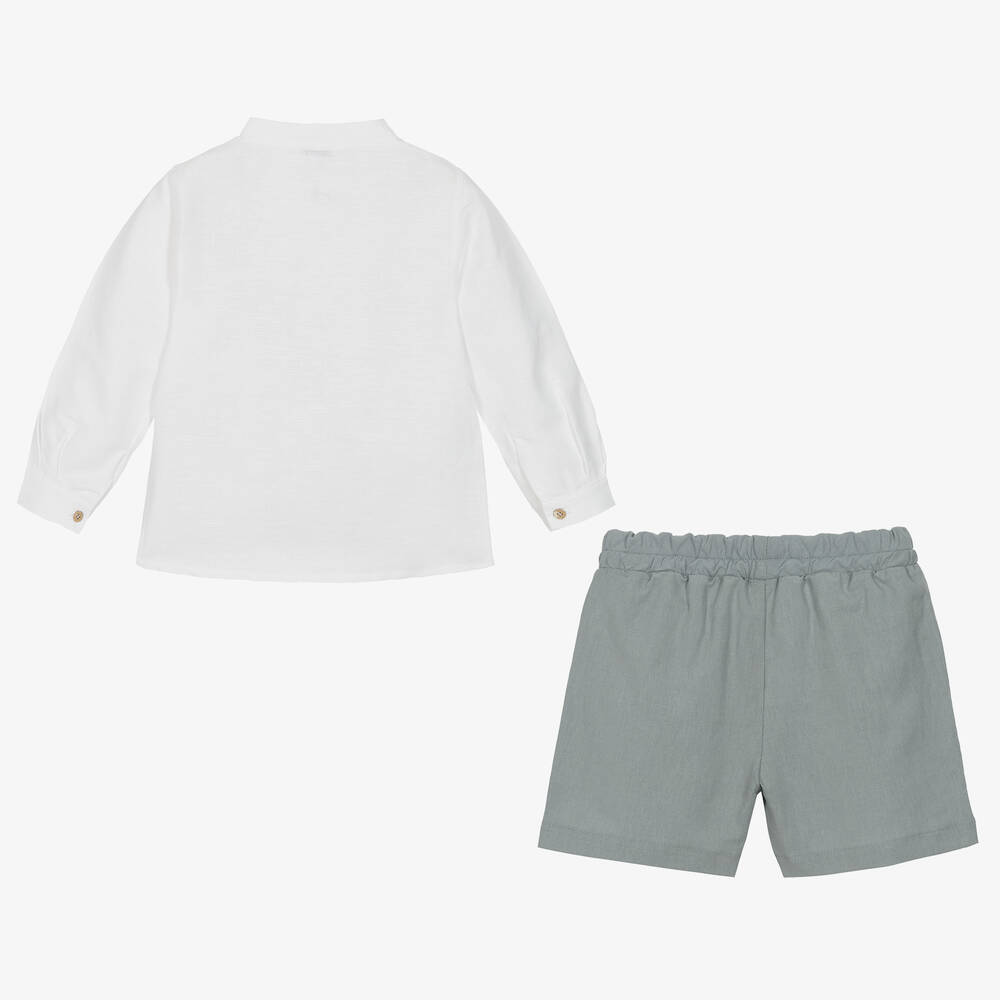 Mebi-Льняная рубашка и шорты из хлопка | Childrensalon Outlet