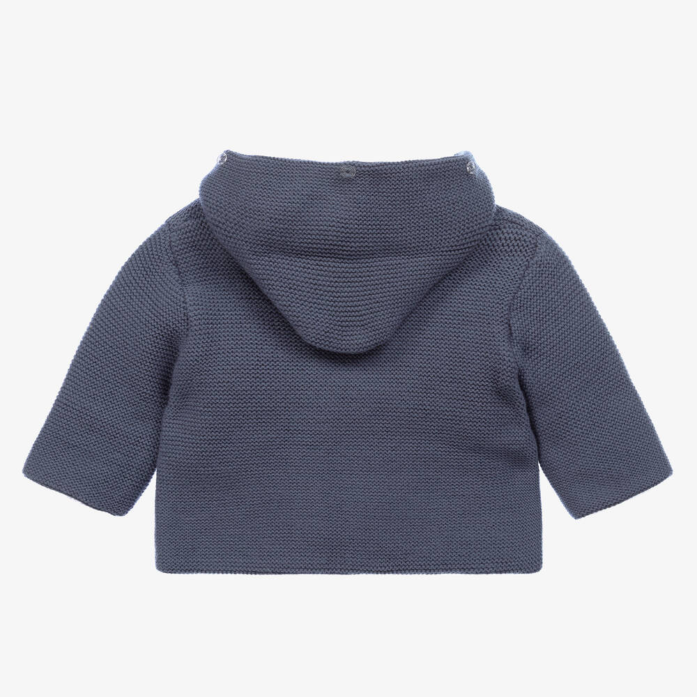 ميبي-Boys Petrol Blue Knitted Pram Coat  | Childrensalon Outlet