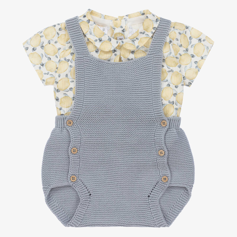 Mebi - Блузка с принтом и вязаные шорты | Childrensalon