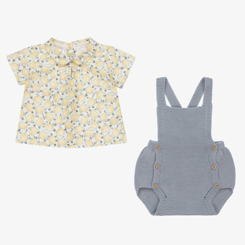 Mebi-Boys Printed Top & Knitted Shorts Set | Childrensalon Outlet