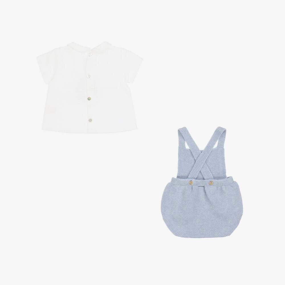Mebi-Boys Soft Blue Knit Set | Childrensalon Outlet