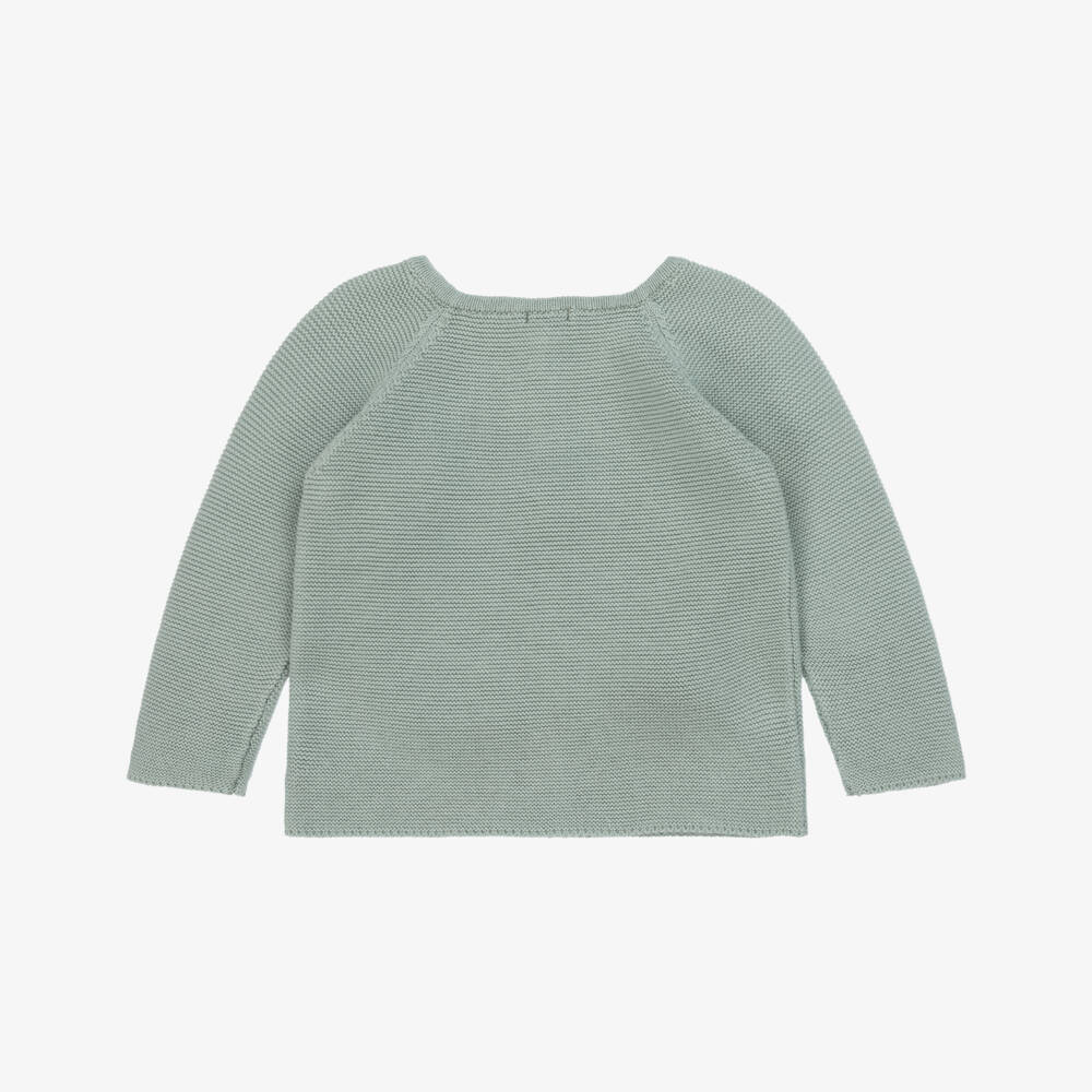 Mebi-كارديجان ناعم محبوك أخضر للأولاد | Childrensalon Outlet