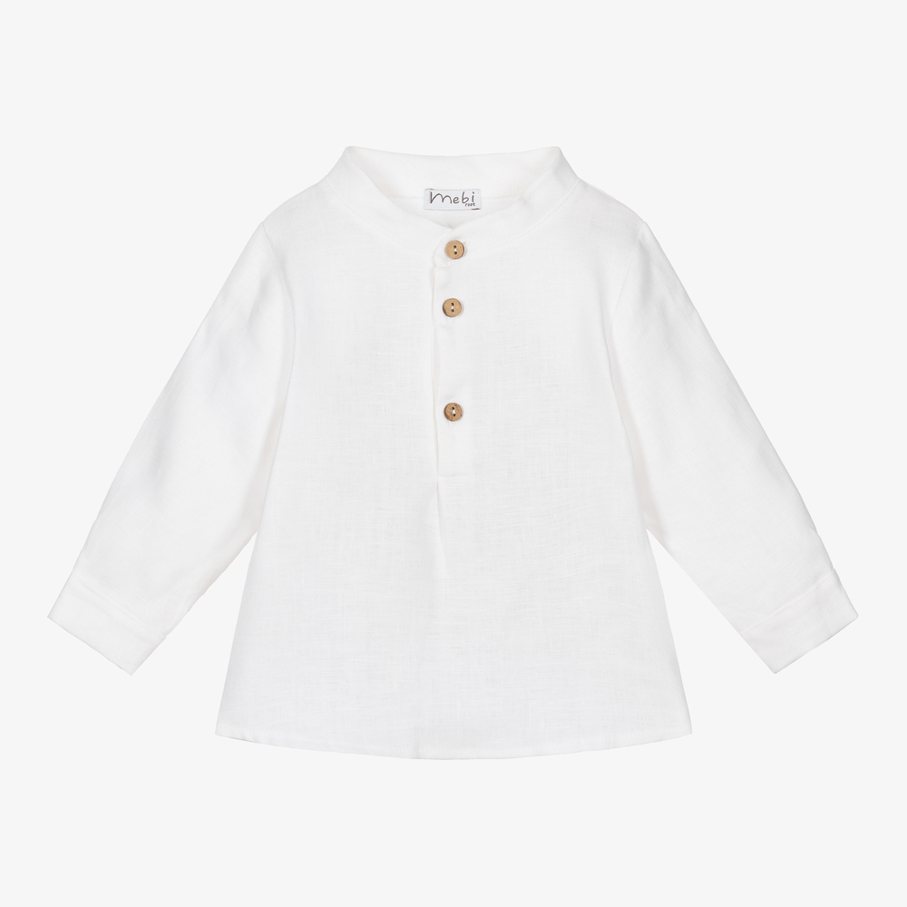 White linen deals shirt baby boy