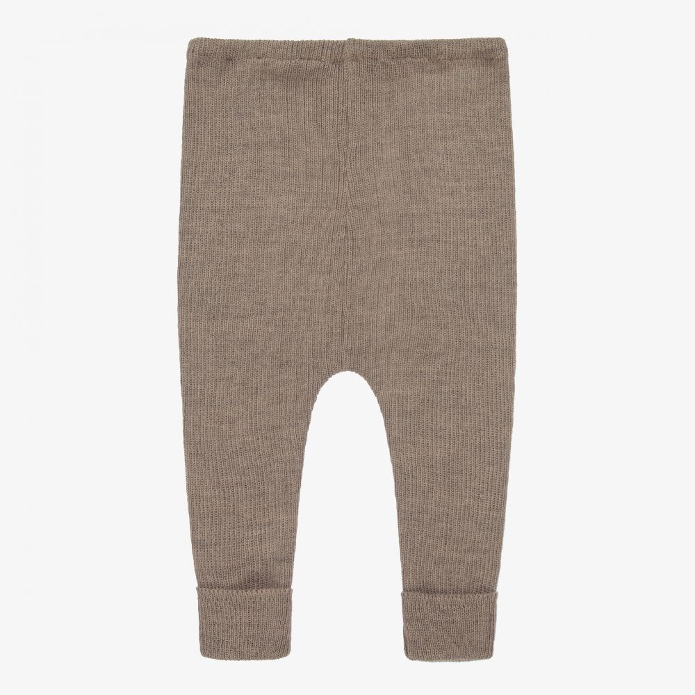 Mebi Brown Knitted Leggings Childrensalon Outlet