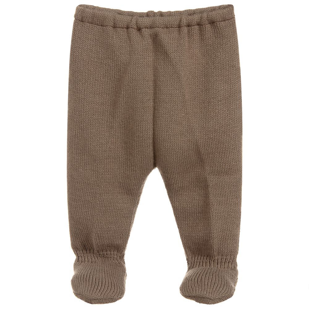 Mebi - Brown Knitted Trousers | Childrensalon