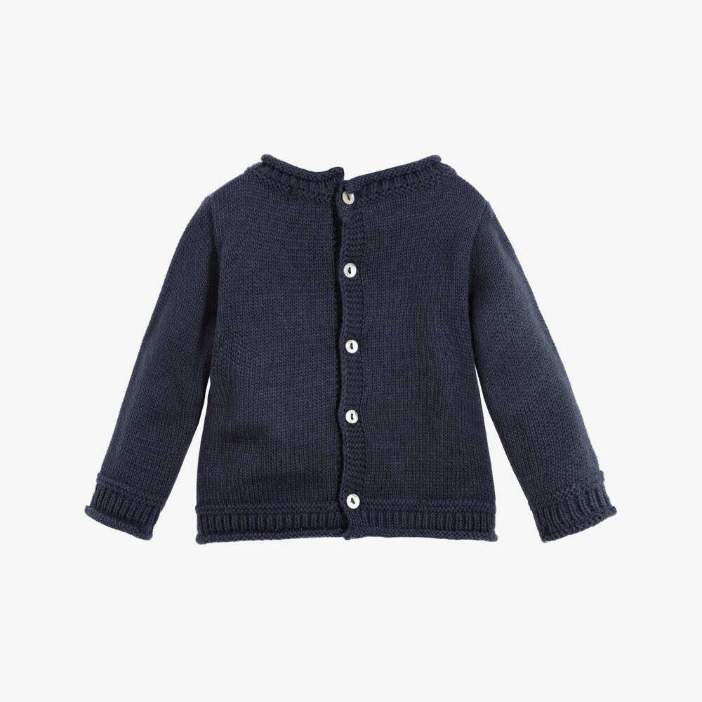Mebi-Dark Blue Knitted Sweater | Childrensalon Outlet