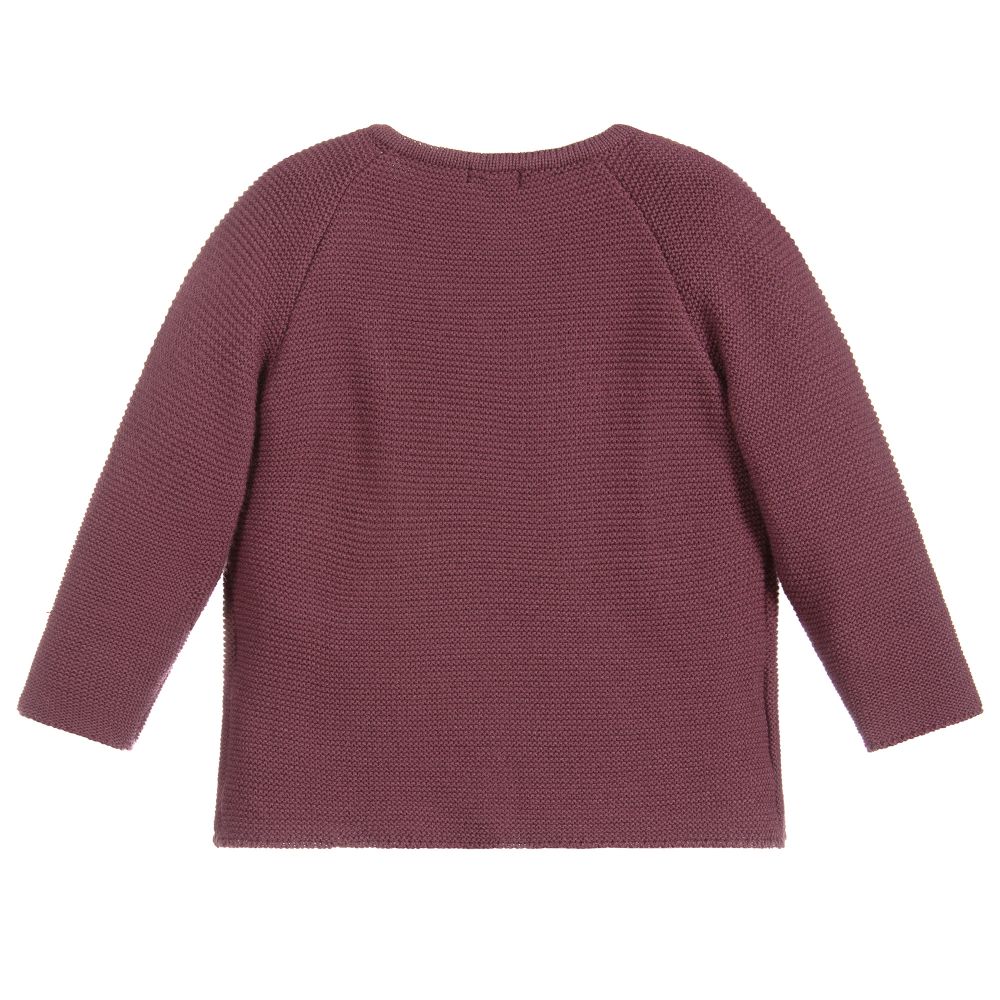 Mebi-Темно-красный вязаный кардиган | Childrensalon Outlet