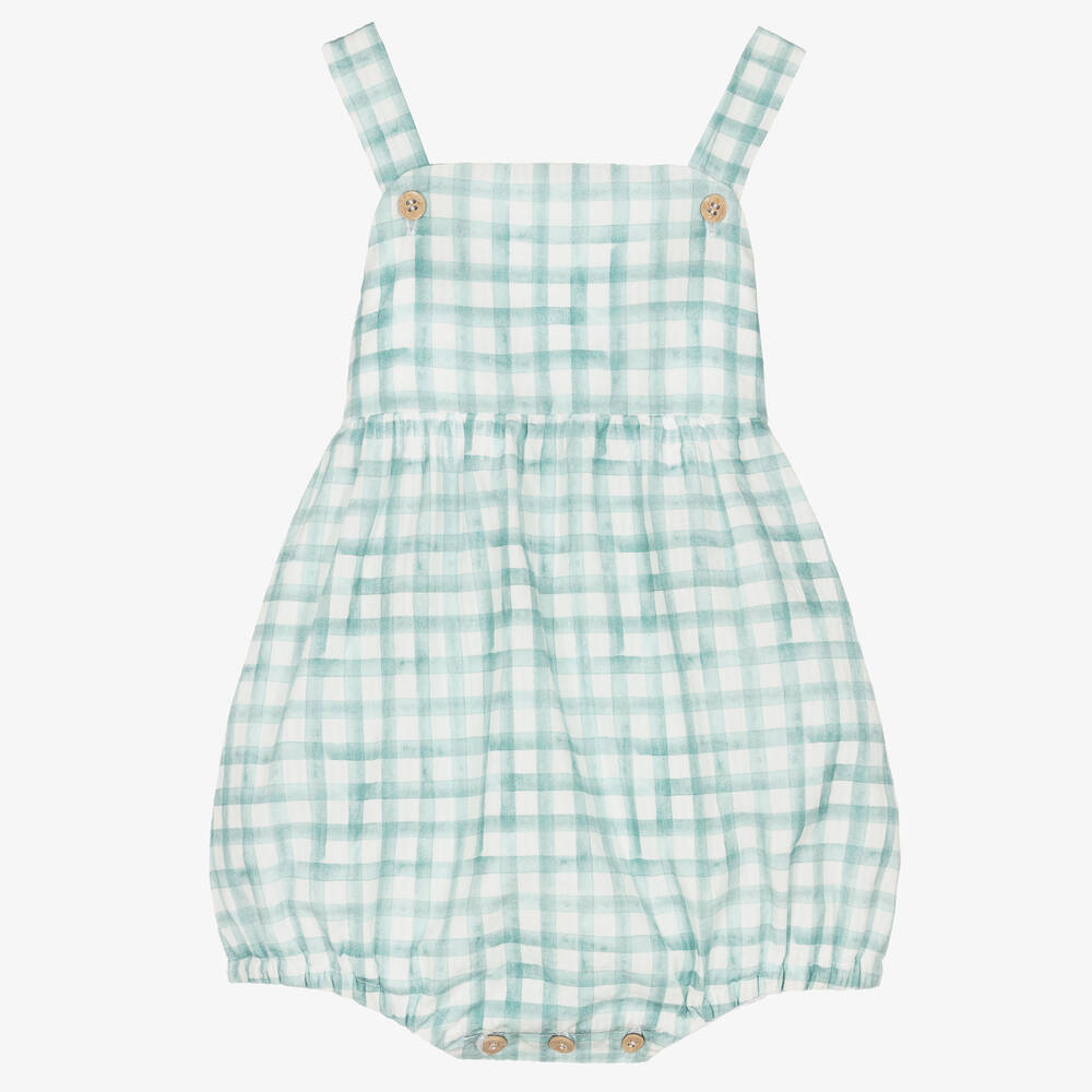 Mebi-Gingham Cotton Baby Shortie | Childrensalon Outlet