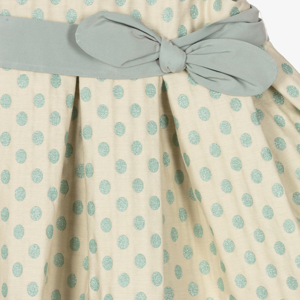 Mebi-Girls Beige & Green Dress | Childrensalon Outlet
