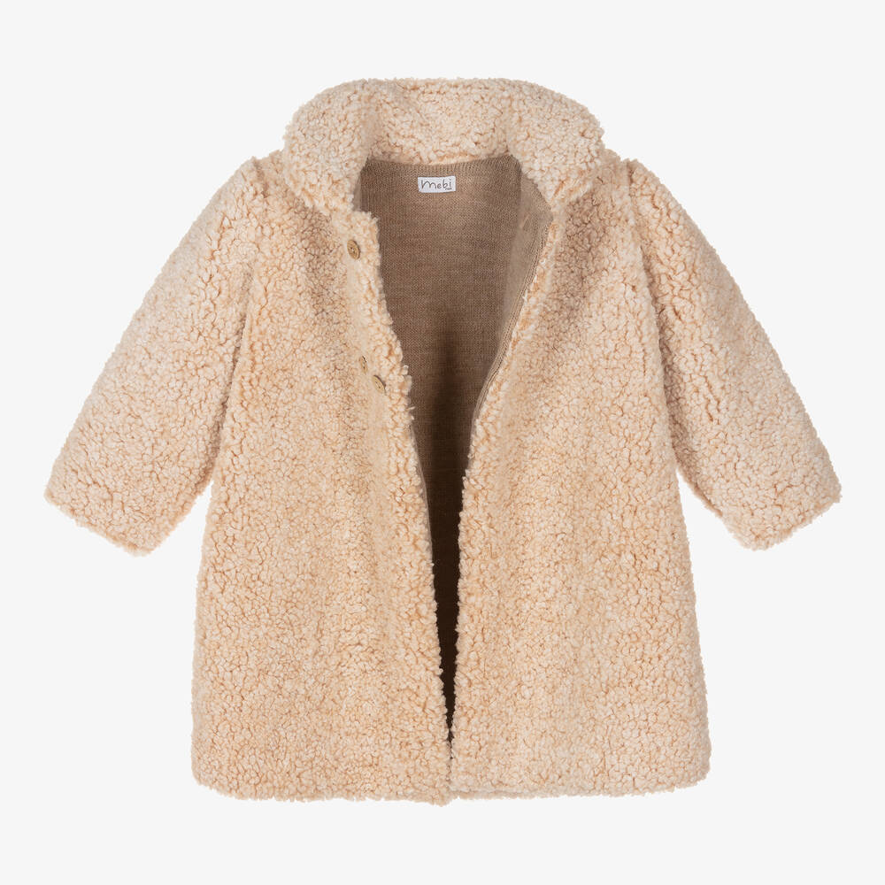 Girls teddy fleece coat shop