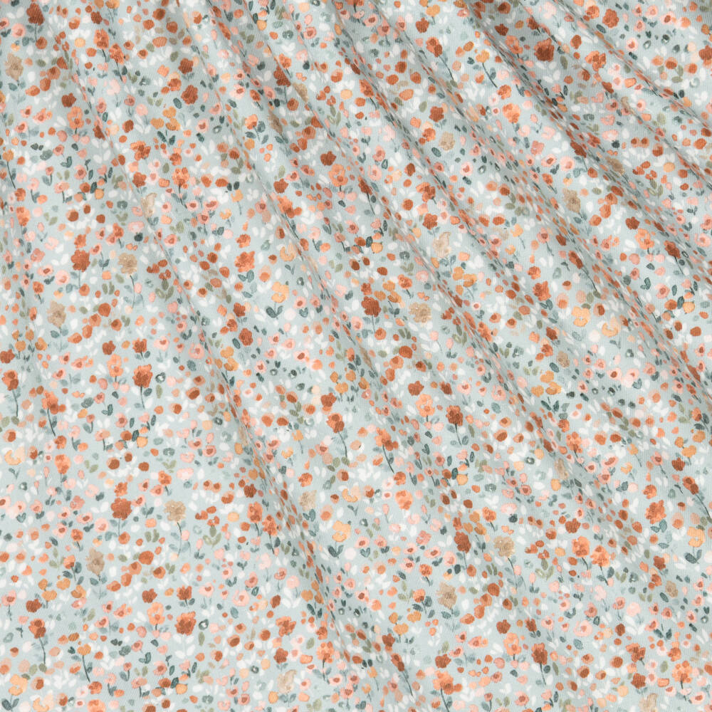 Mebi-Girls Blue Floral Cotton Dress | Childrensalon Outlet