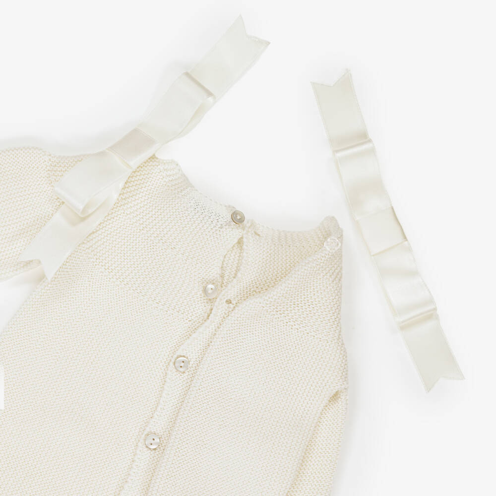 Mebi-Girls Creamy Knit Cardigan Delight | Childrensalon Outlet