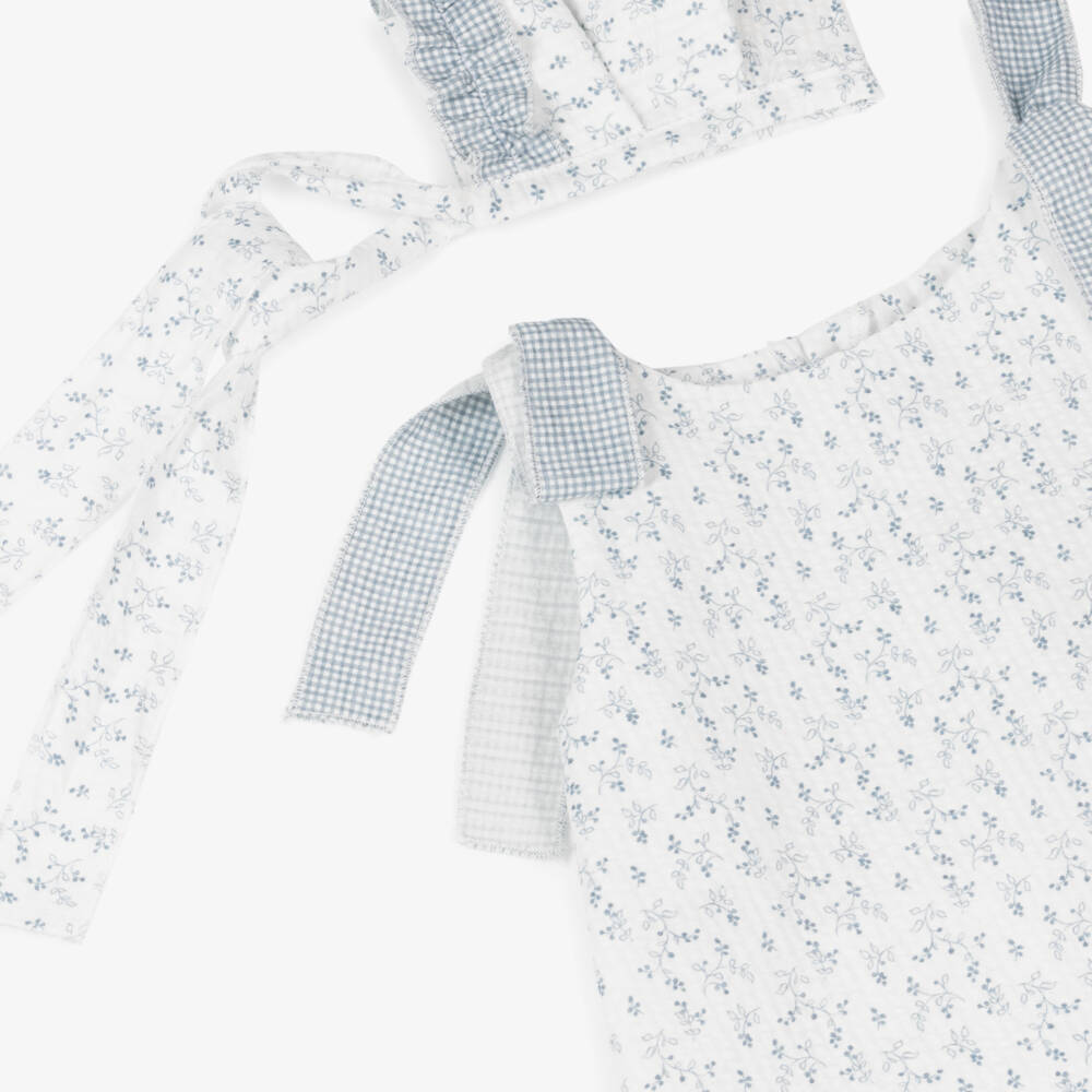 Mebi-Girls Delicate Floral Dress & Bonnet | Childrensalon Outlet