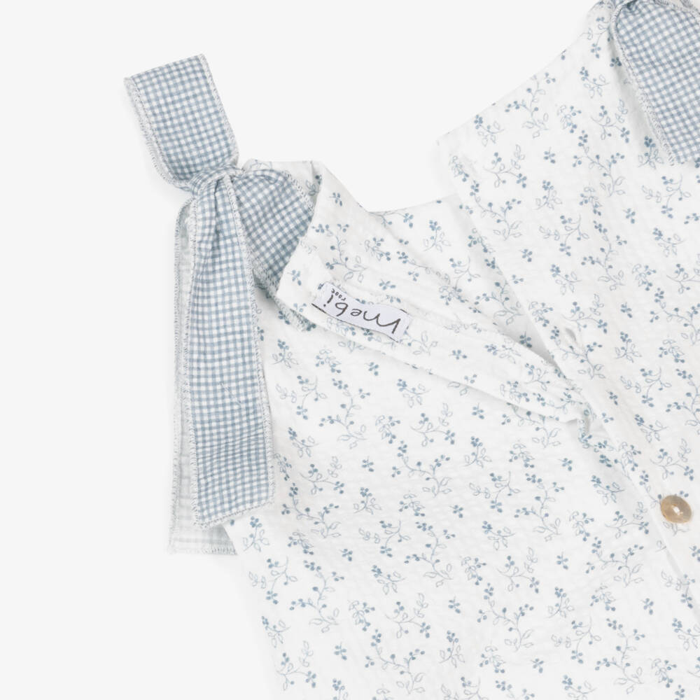 Mebi-Girls Delicate Floral Dress & Bonnet | Childrensalon Outlet