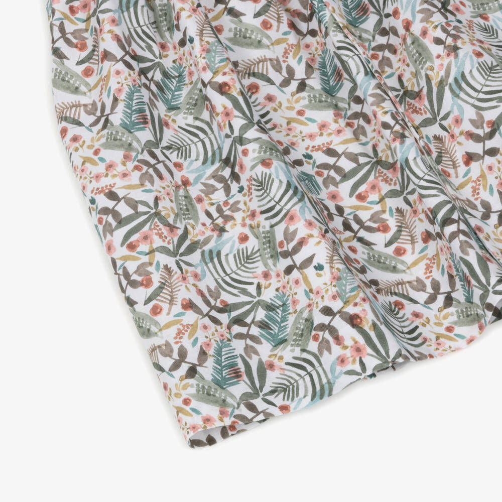 Mebi-فستان بناتي من الكتان بلون الزمرد | Childrensalon Outlet