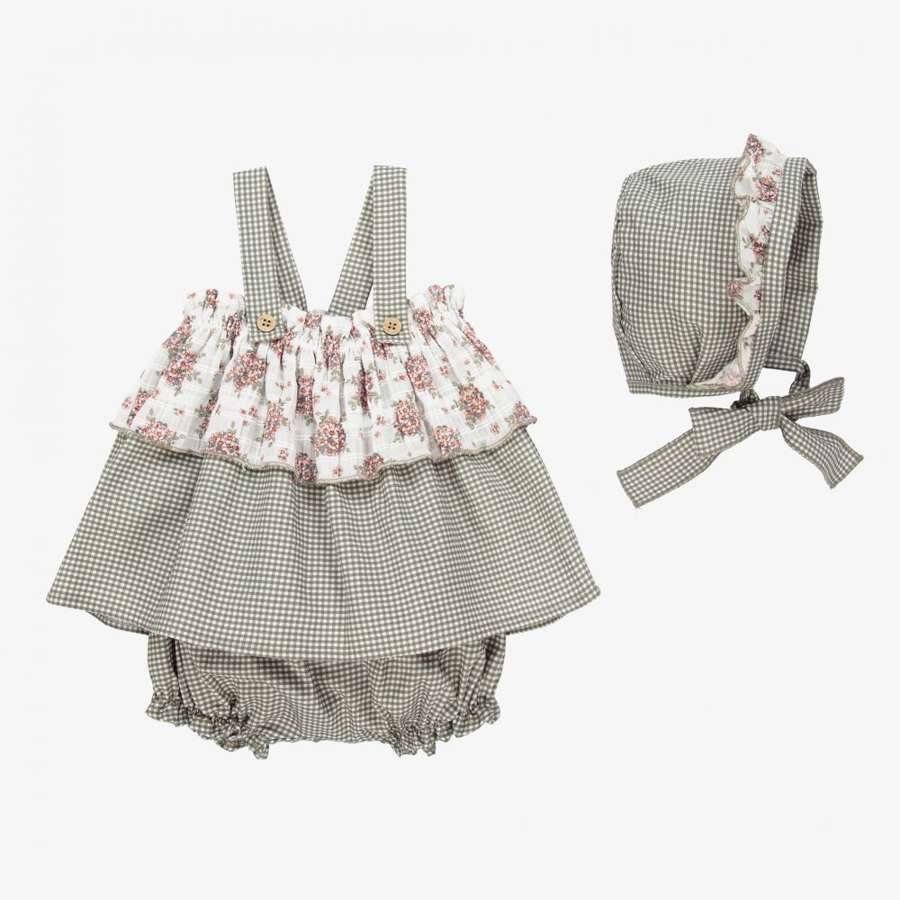 Mebi-Комплект с зелеными шортами из хлопка для девочек | Childrensalon Outlet