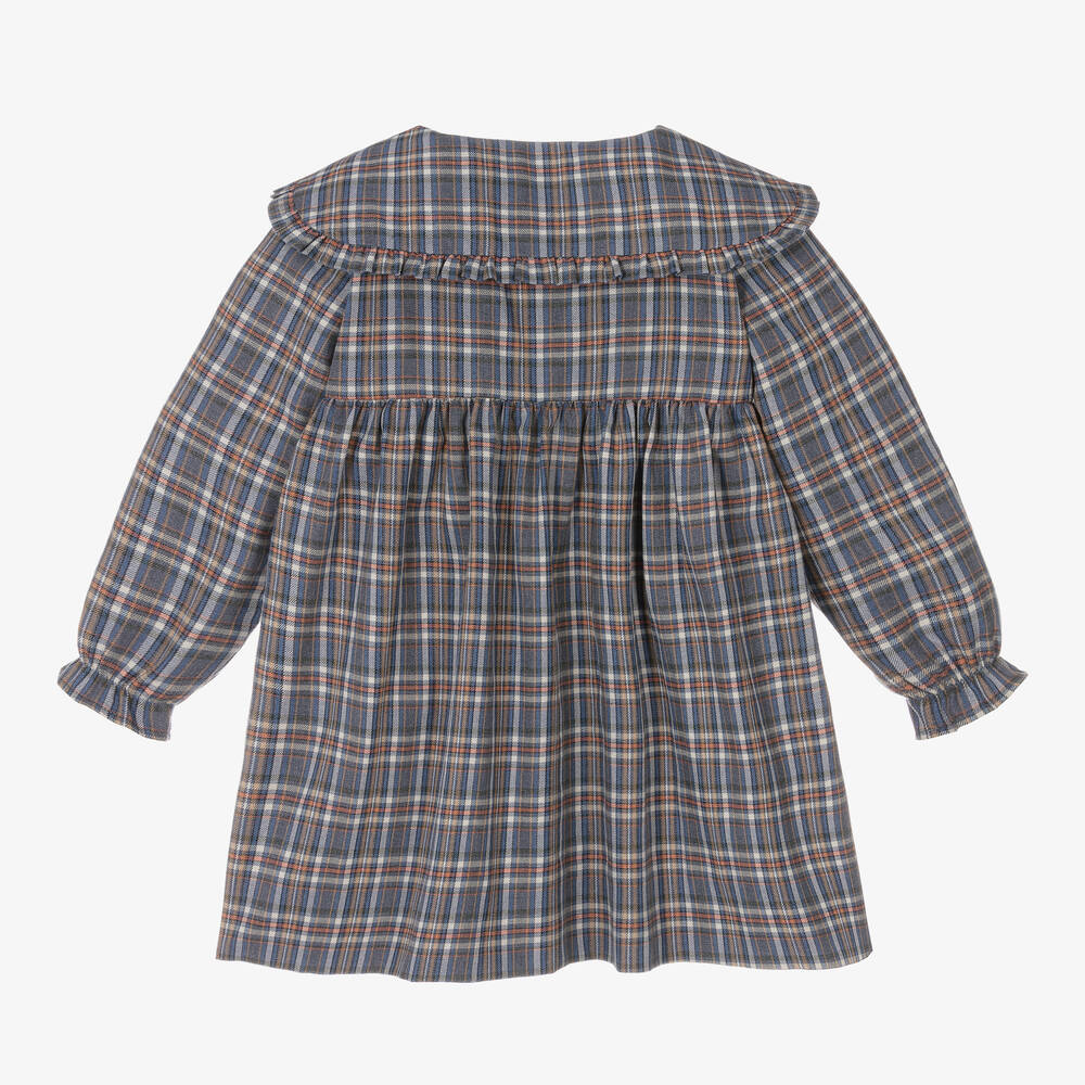 Mebi-Серое платье в клетку для девочек | Childrensalon Outlet