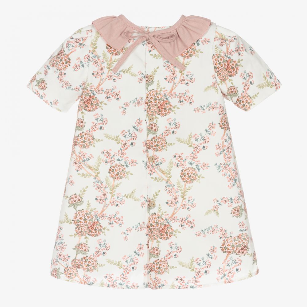 Mebi-Кремовое хлопковое платье для девочек | Childrensalon Outlet