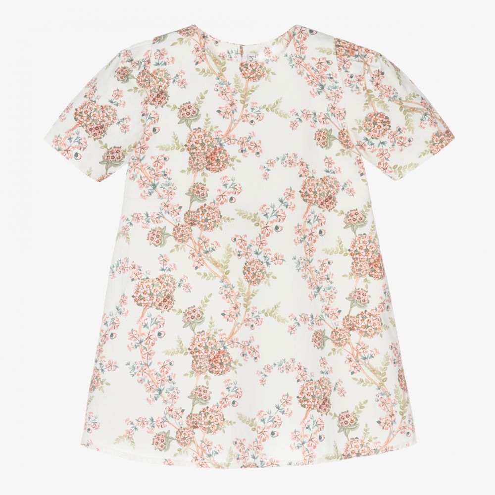 Mebi-Кремовое хлопковое платье для девочек | Childrensalon Outlet