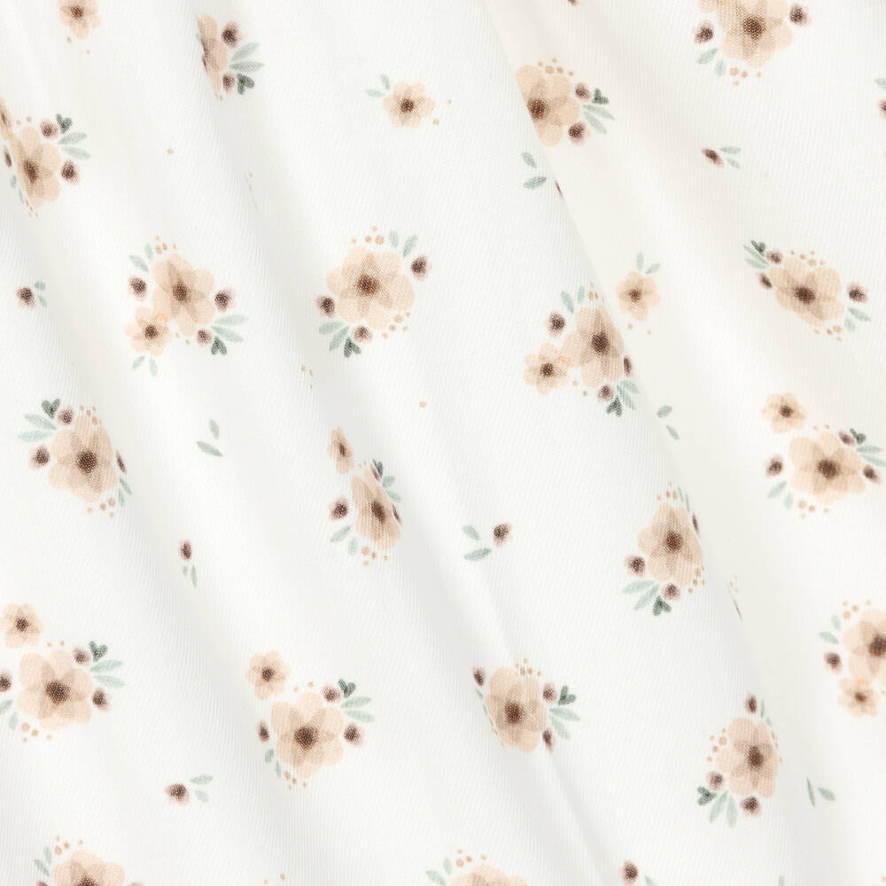 Mebi-Girls Ivory Floral Dress | Childrensalon Outlet