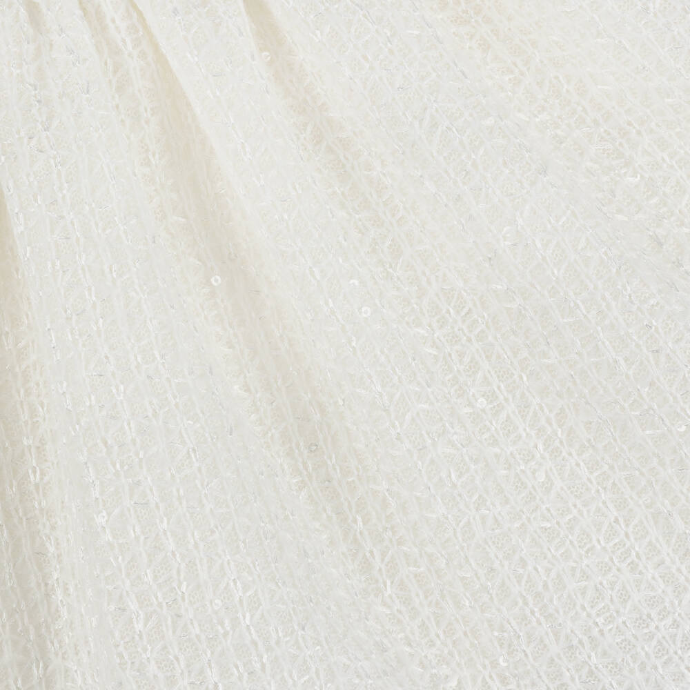 Mebi-Girls Ivory Knit Dress with Lace | Childrensalon Outlet
