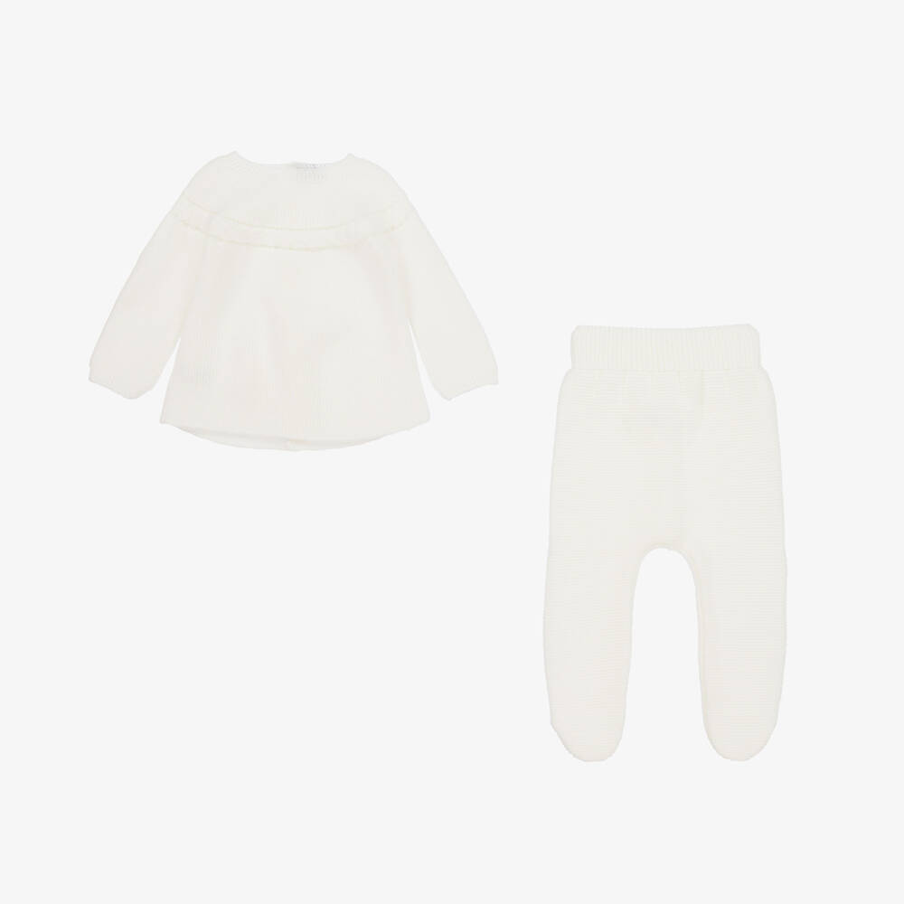 Mebi-أفرول بيبي غرو بقطعتين محبوك لون عاجي | Childrensalon Outlet