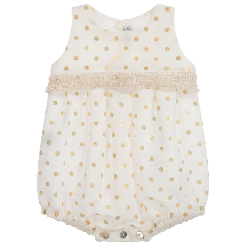 Mebi - Girls Ivory Linen Shortie | Childrensalon