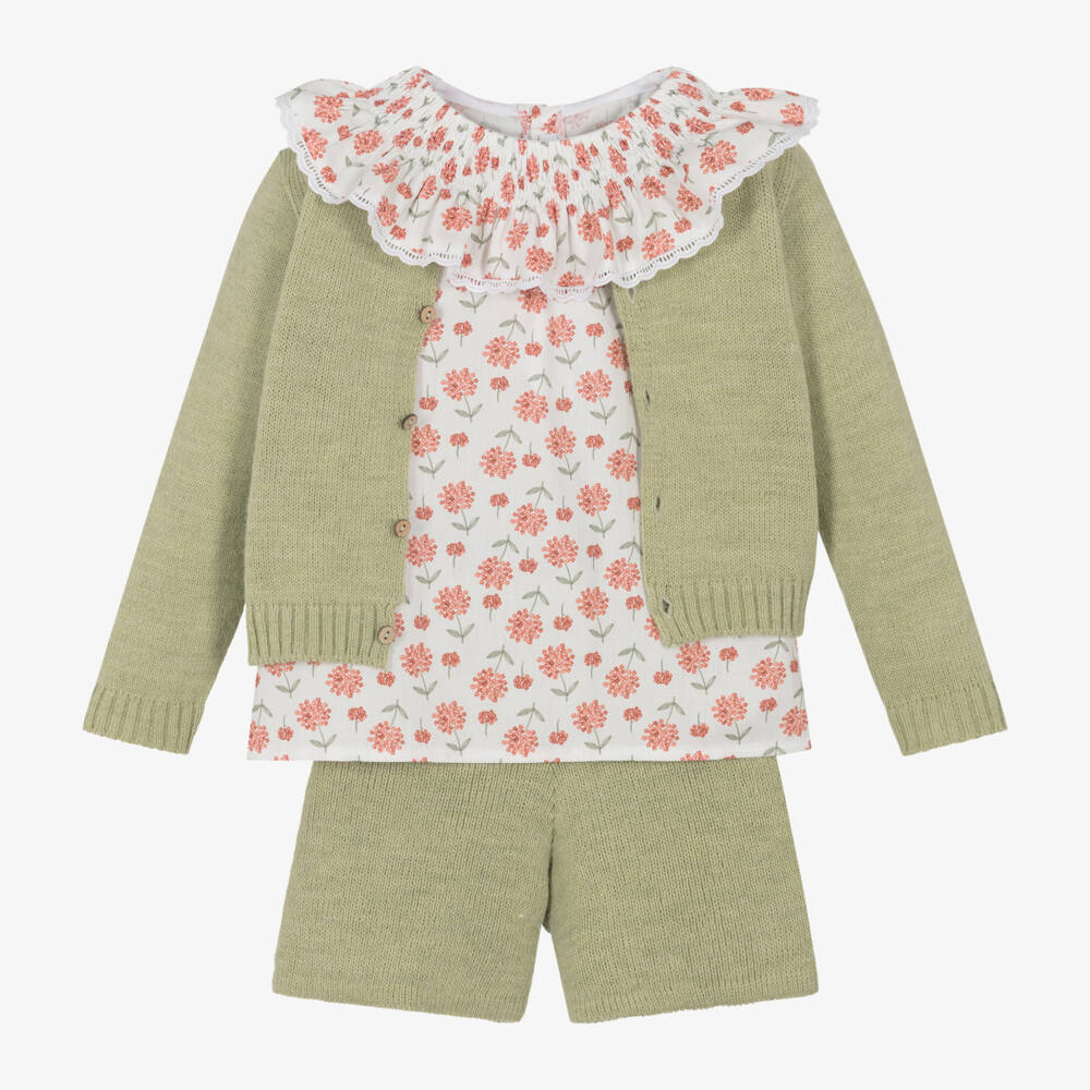 Mebi-Girls Pastel Knit Cardigan Set | Childrensalon Outlet